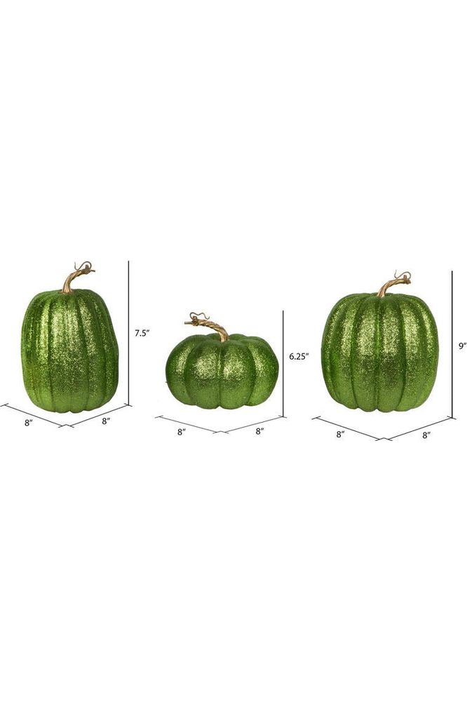 8" Lime Pumpkins (Set of 3) - Michelle's aDOORable Creations - Pumpkin