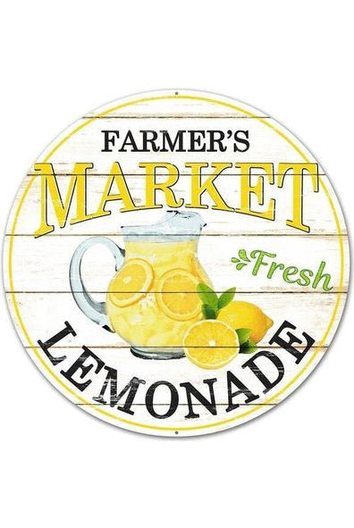 Shop For 8" Metal Farmer's Market Sign: Lemonade MD0926
