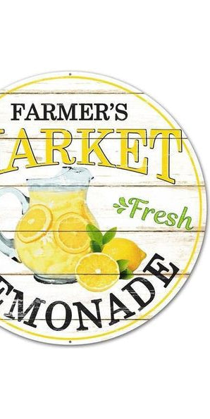 8" Metal Farmer's Market Sign: Lemonade - Michelle's aDOORable Creations - Wooden/Metal Signs