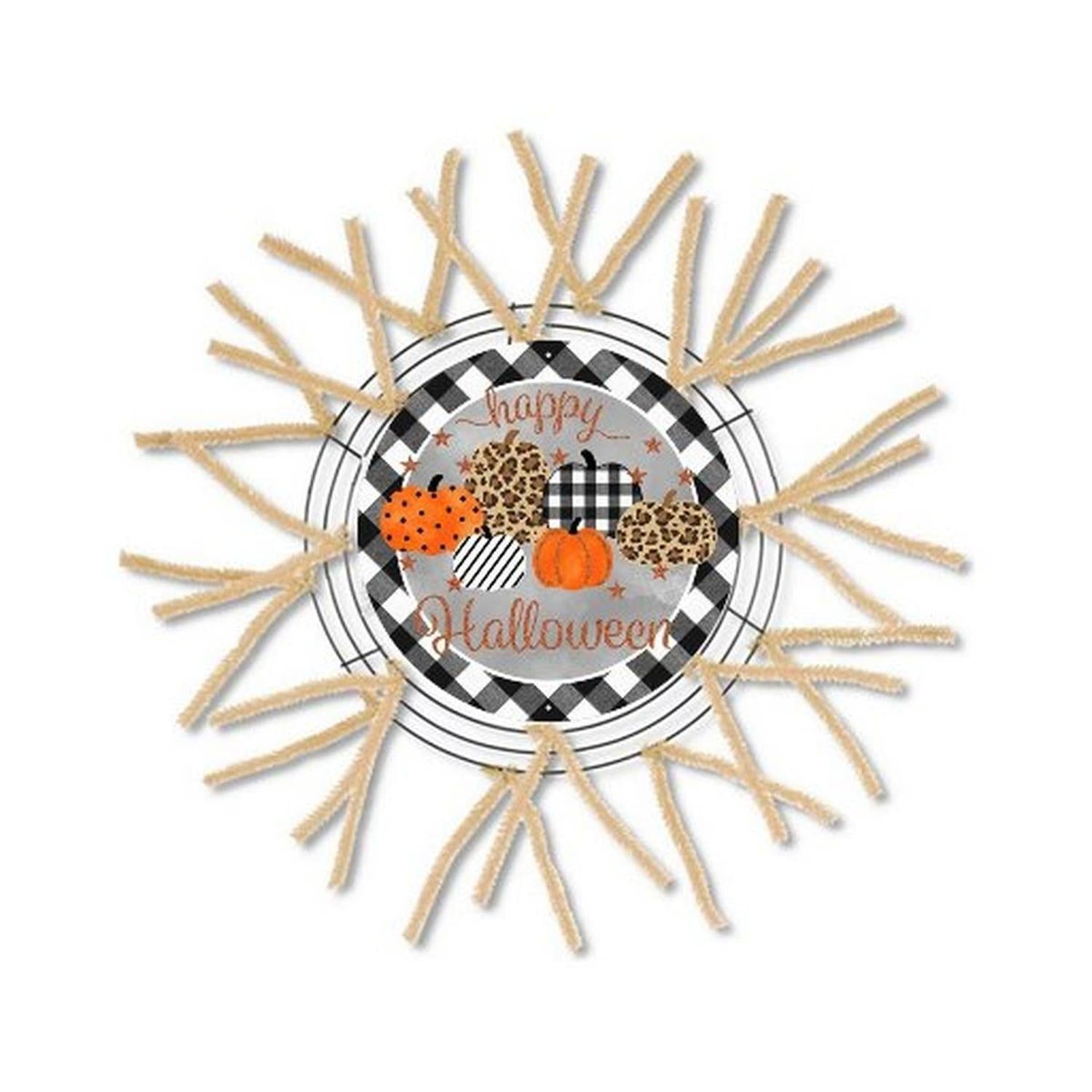 Shop For 8" Metal Sign: Happy Halloween Pumpkins at Michelle's aDOORable Creations