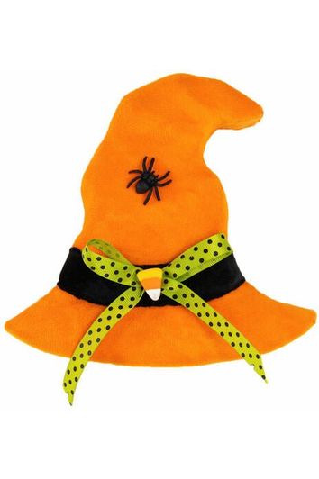 8" Orange Witch Hat Ornament - Michelle's aDOORable Creations - Halloween Decor