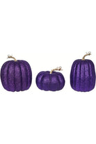 8" Purple Pumpkins (Set of 3) - Michelle's aDOORable Creations - Pumpkin