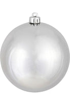 8" Silver Shiny Ball Ornament - Michelle's aDOORable Creations - Holiday Ornaments