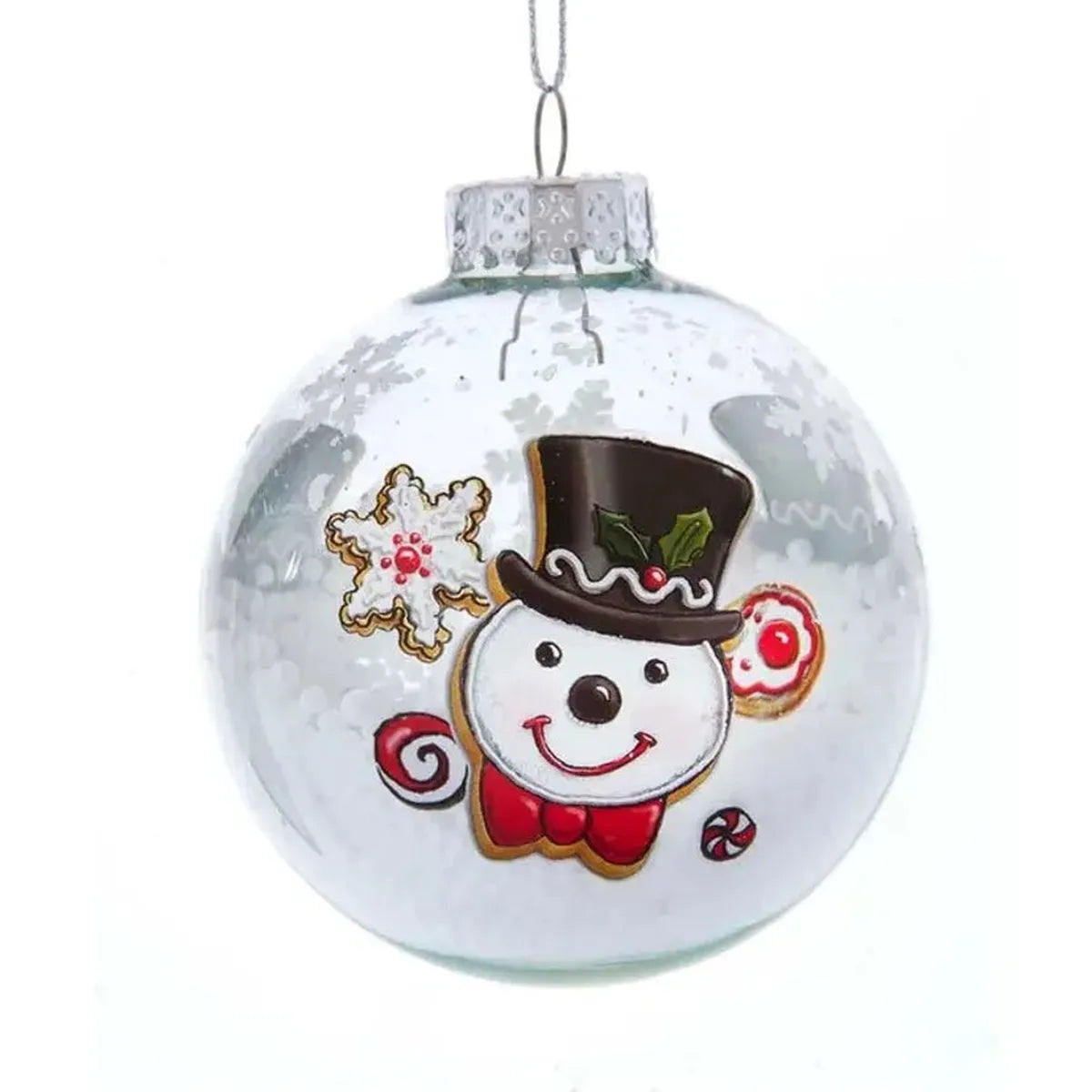 Shop For 80MM Gingerbread, Snowman and Santa Glass Ball Ornaments at Michelle's aDOORable Creations