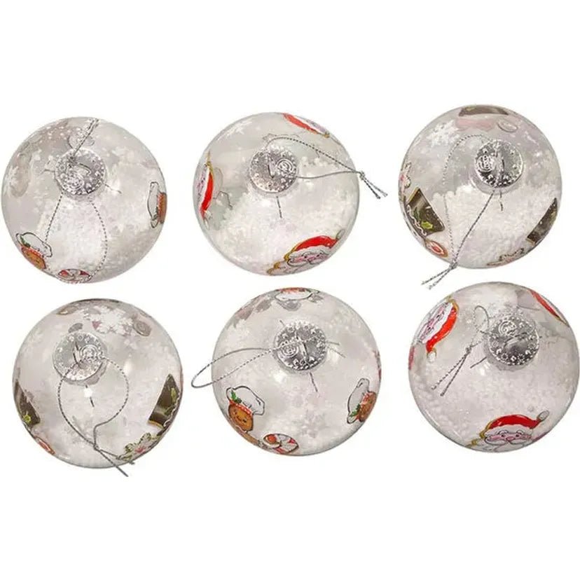 Shop For 80MM Gingerbread, Snowman and Santa Glass Ball Ornaments at Michelle's aDOORable Creations