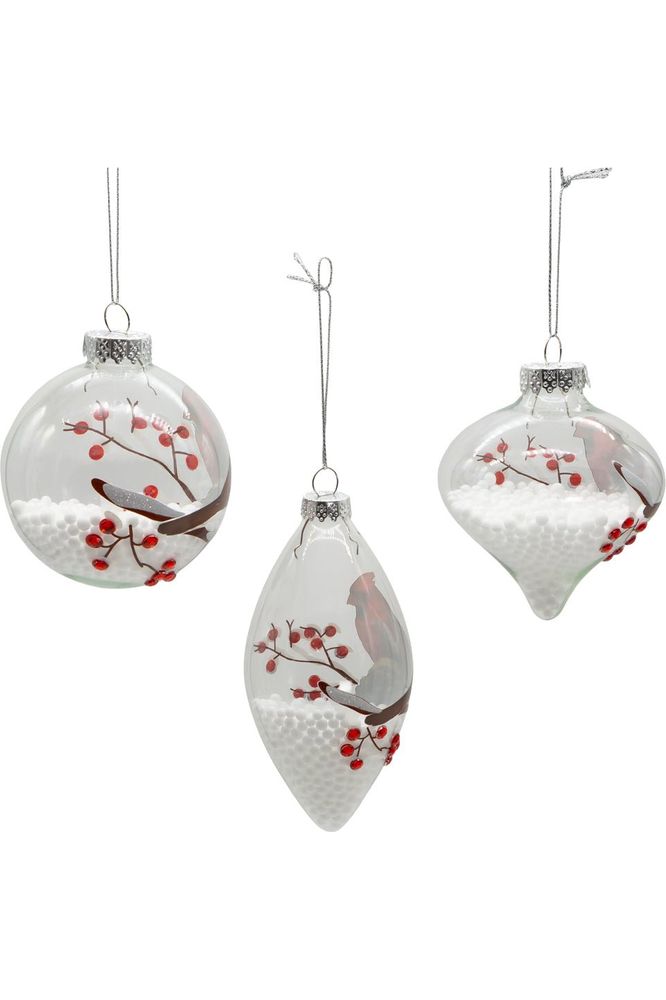 Shop For 80MM Glass Transparent Cardinal Ornaments GG1038-Onion