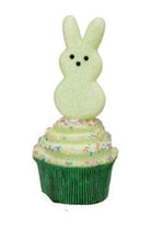 8.5" Styro Glittered Bunny Peep Cupcake - Michelle's aDOORable Creations - Wreath Enhancement