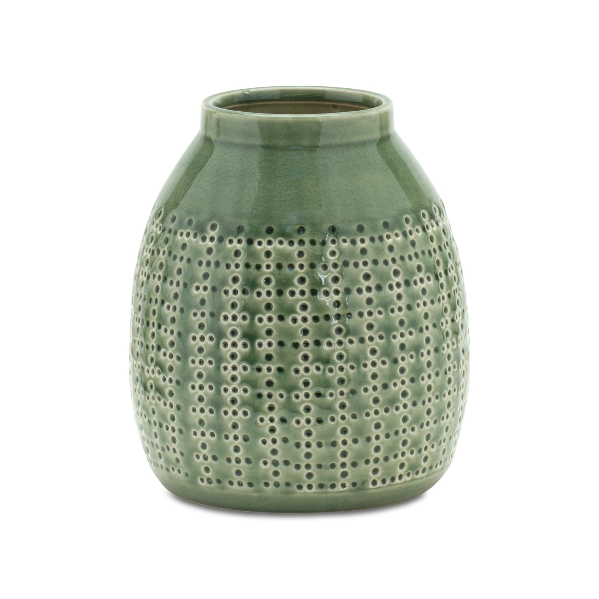 Shop For 8"H Green Terra Cotta Container at Michelle's aDOORable Creations