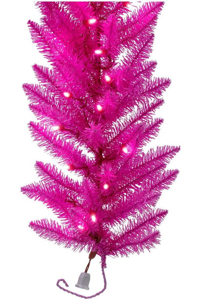 Shop For 9' Hot Pink Artificial Pre-Lit Garland A243915LED