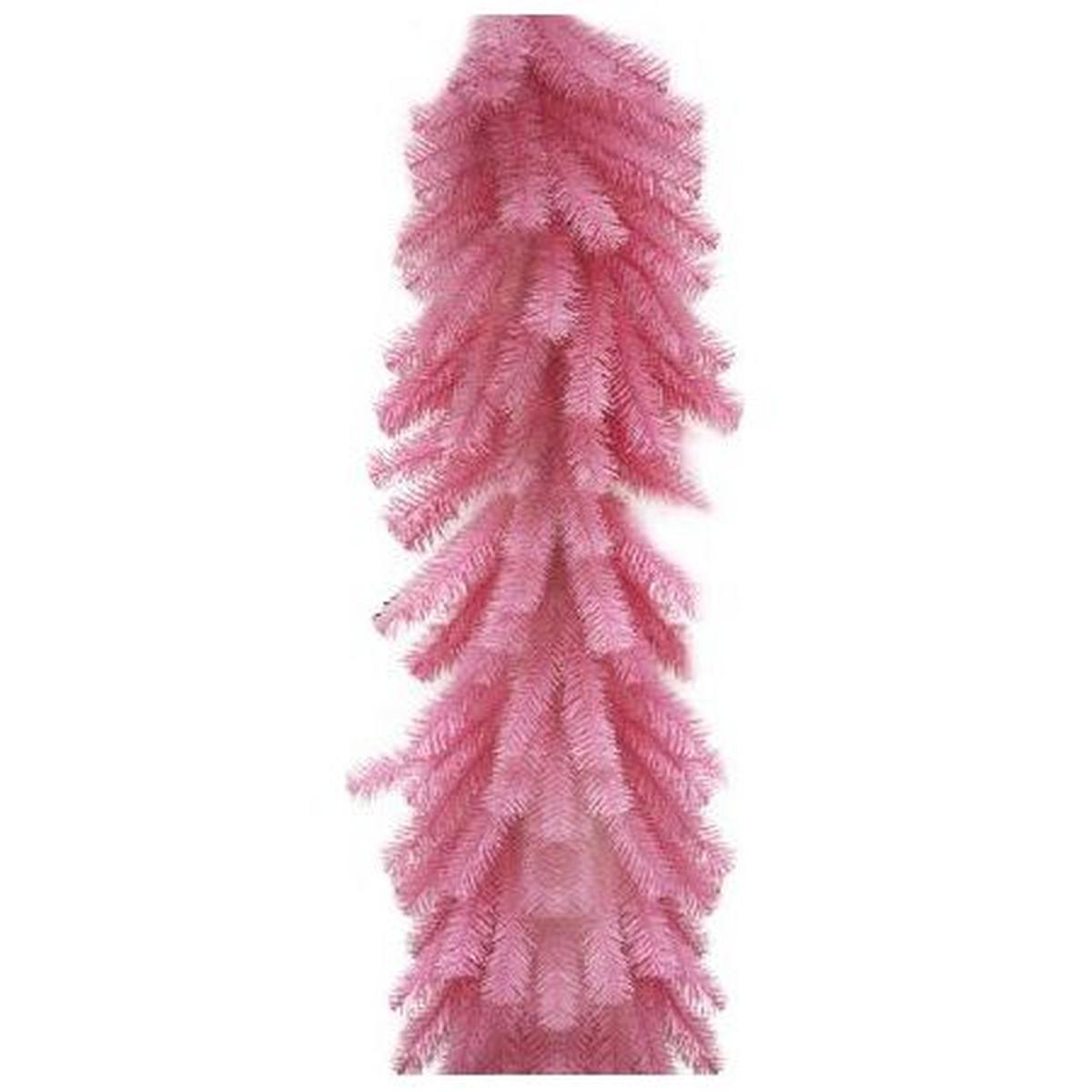 Shop For 9' King's Pine Garland: Pink Unlit at Michelle's aDOORable Creations