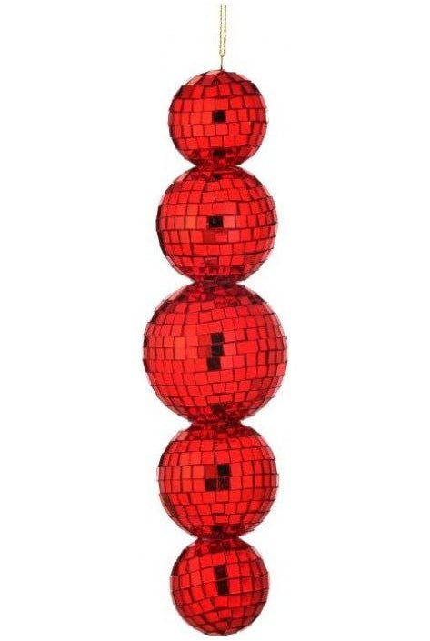 Shop For 9" Multi Mirror Ball Ornament: Red MTX74024RED