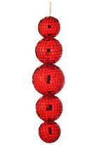 9" Multi Mirror Ball Ornament: Red - Michelle's aDOORable Creations - Holiday Ornaments