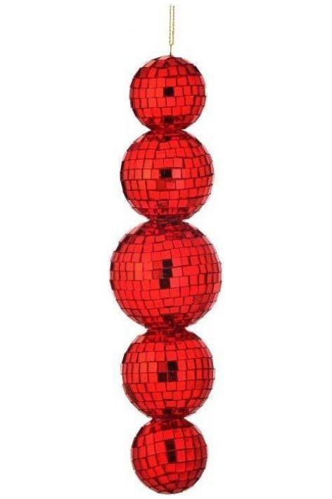 Shop For 9" Multi Mirror Ball Ornament: Red at Michelle's aDOORable Creations