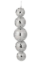 9" Multi Mirror Ball Ornament: Silver - Michelle's aDOORable Creations - Holiday Ornaments