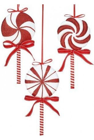 Shop For 9" Peppermint Lollipop Ornament (Asst 3) MTX72106