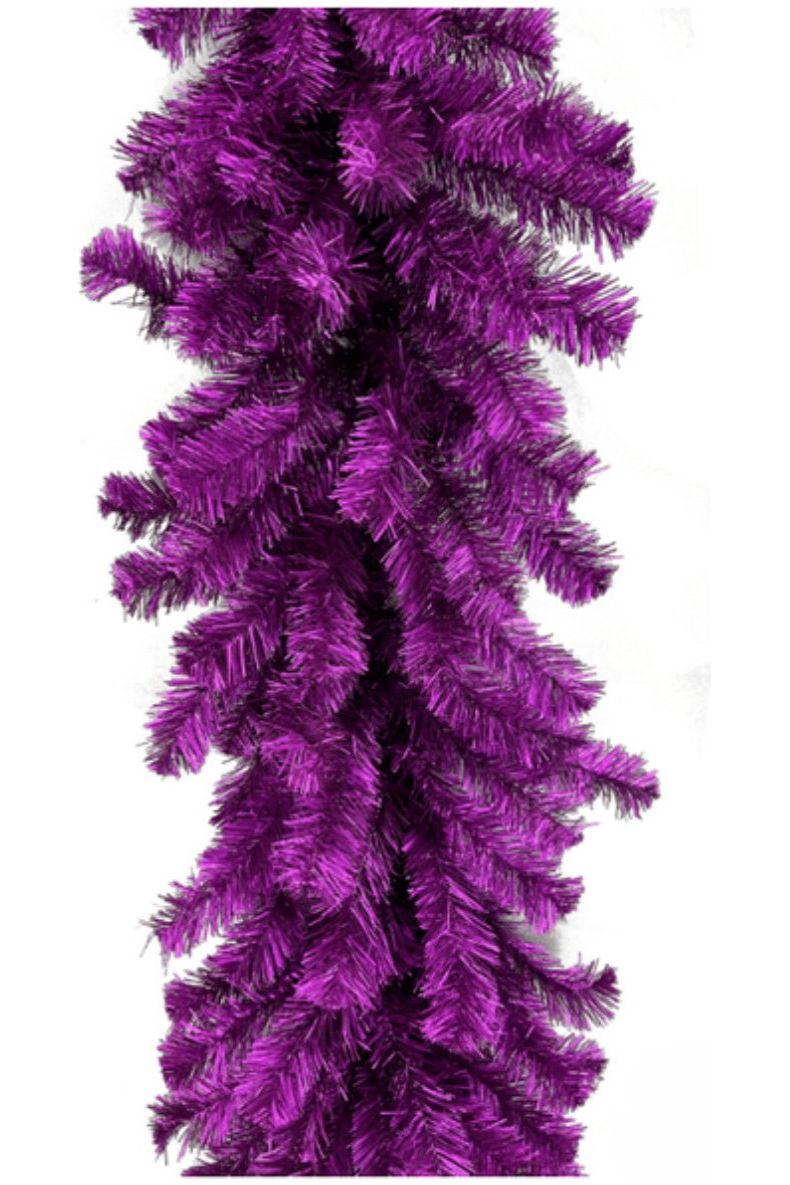 Shop For 9' Purple Tinsel Garland, Unlit at Michelle's aDOORable Creations