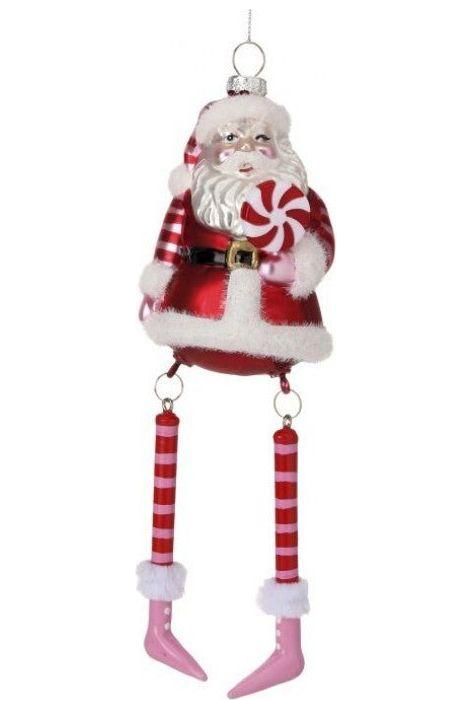 Shop For 9" Santa With Dangling Legs Ornament at Michelle's aDOORable Creations