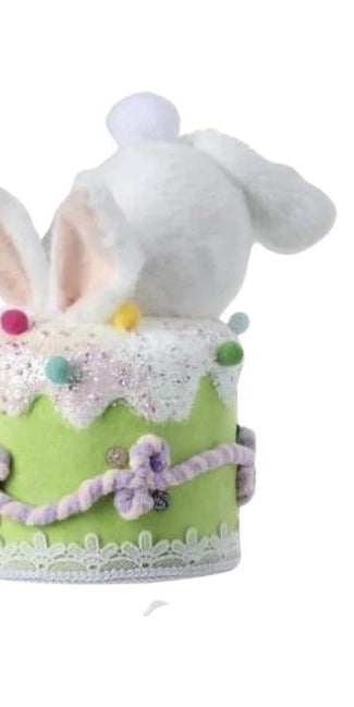 9.5" Furry Bottom Cake Bunny - Michelle's aDOORable Creations - Wreath Enhancement