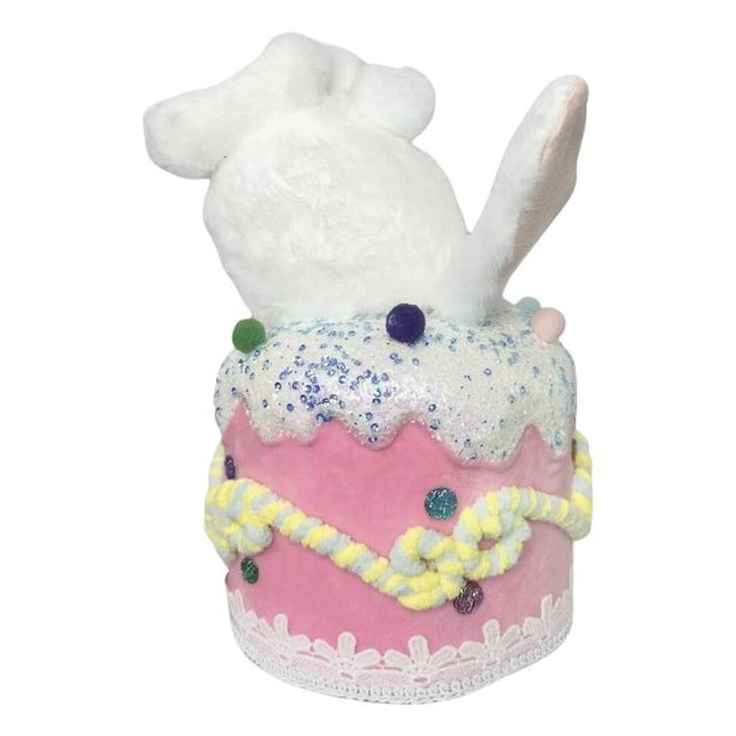 9.5" Furry Bottom Cake Bunny