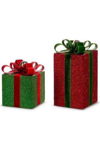 Shop For 9.5" Red and Green with Bells Packages (Asst 2) 4406633