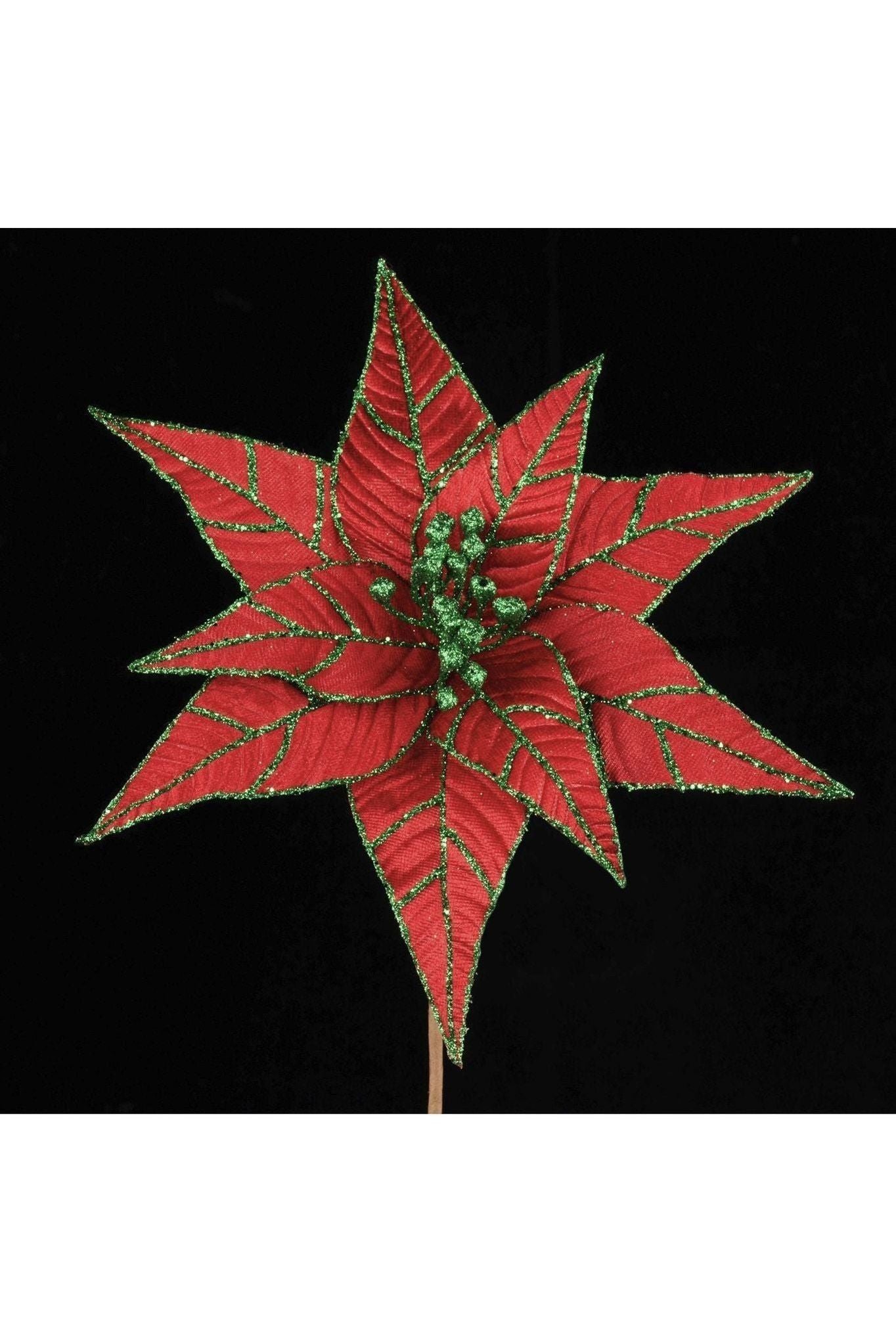 Shop For 9.5" Red Velvet Poinsettia Stem at Michelle's aDOORable Creations