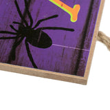 12" Wooden Sign: Purple Happy Halloween