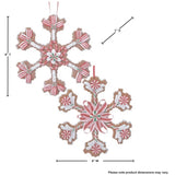 8.5" Claydough Candy Snowflake Ornament (Set of 2)