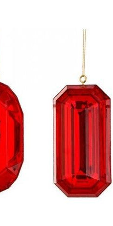 Acrylic Jewel Assortment Ornament: Red (Set 4) - Michelle's aDOORable Creations - Holiday Ornaments