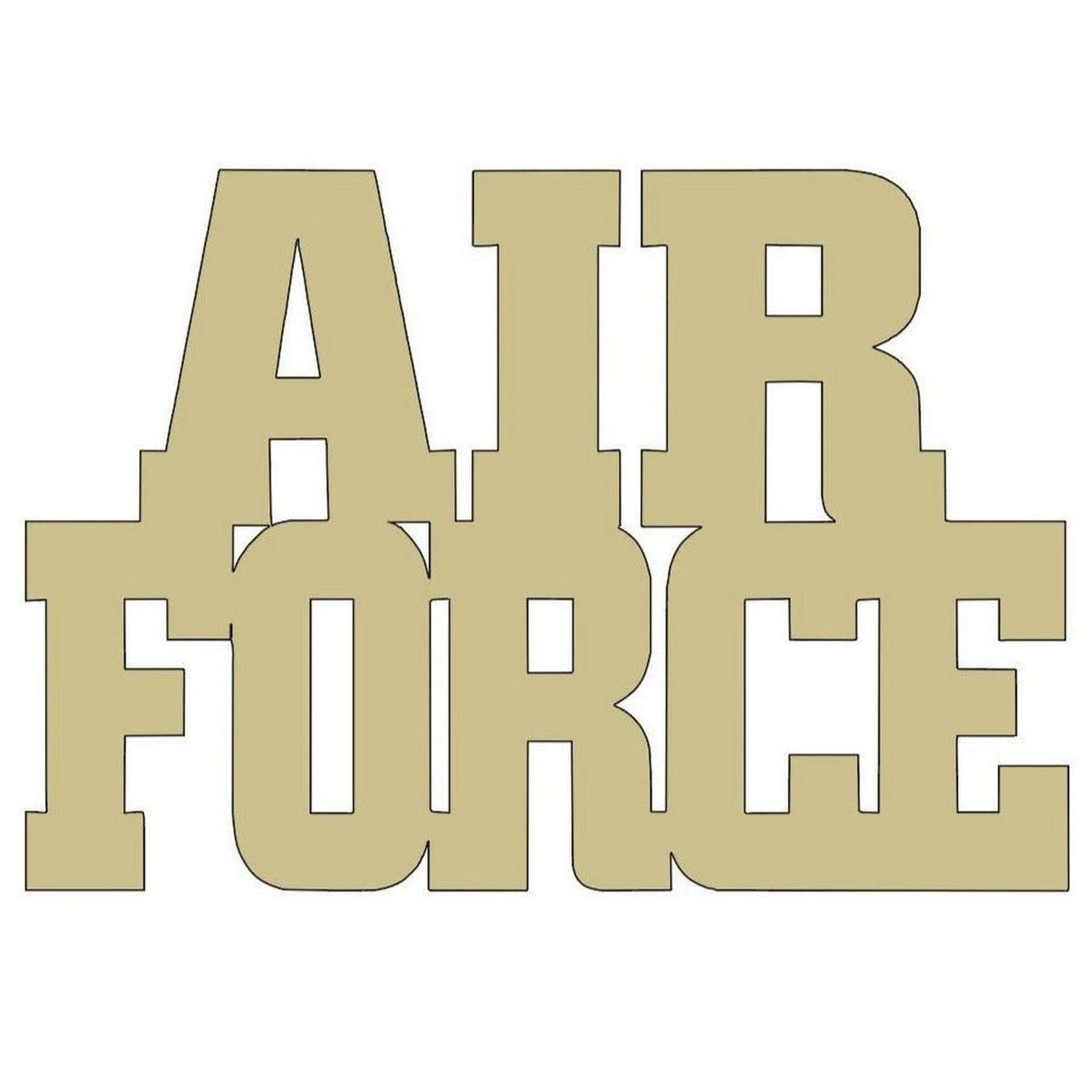 Air Force Wood Block Letters