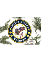 American Eagle Veteran Round Sign - Wreath Enhancement - Michelle's aDOORable Creations - Signature Signs