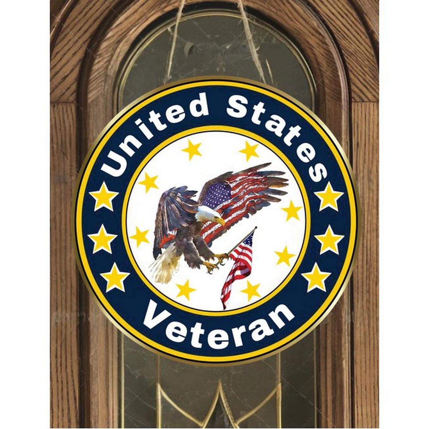 American Eagle Veteran Round Sign
