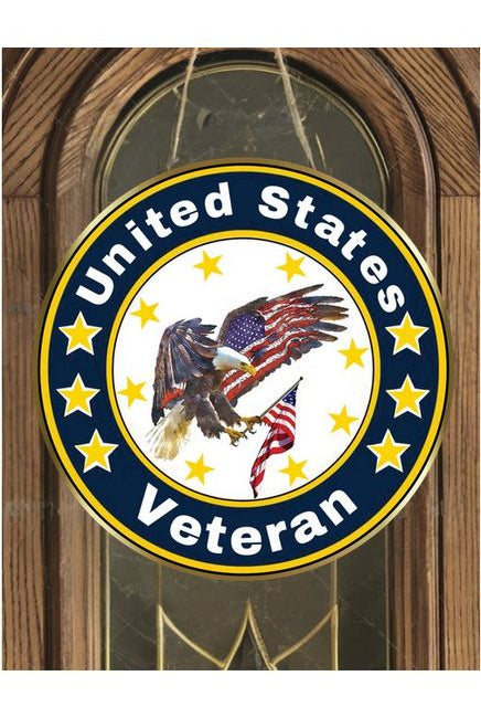 Shop For American Eagle Veteran Round Sign - Wreath Enhancement