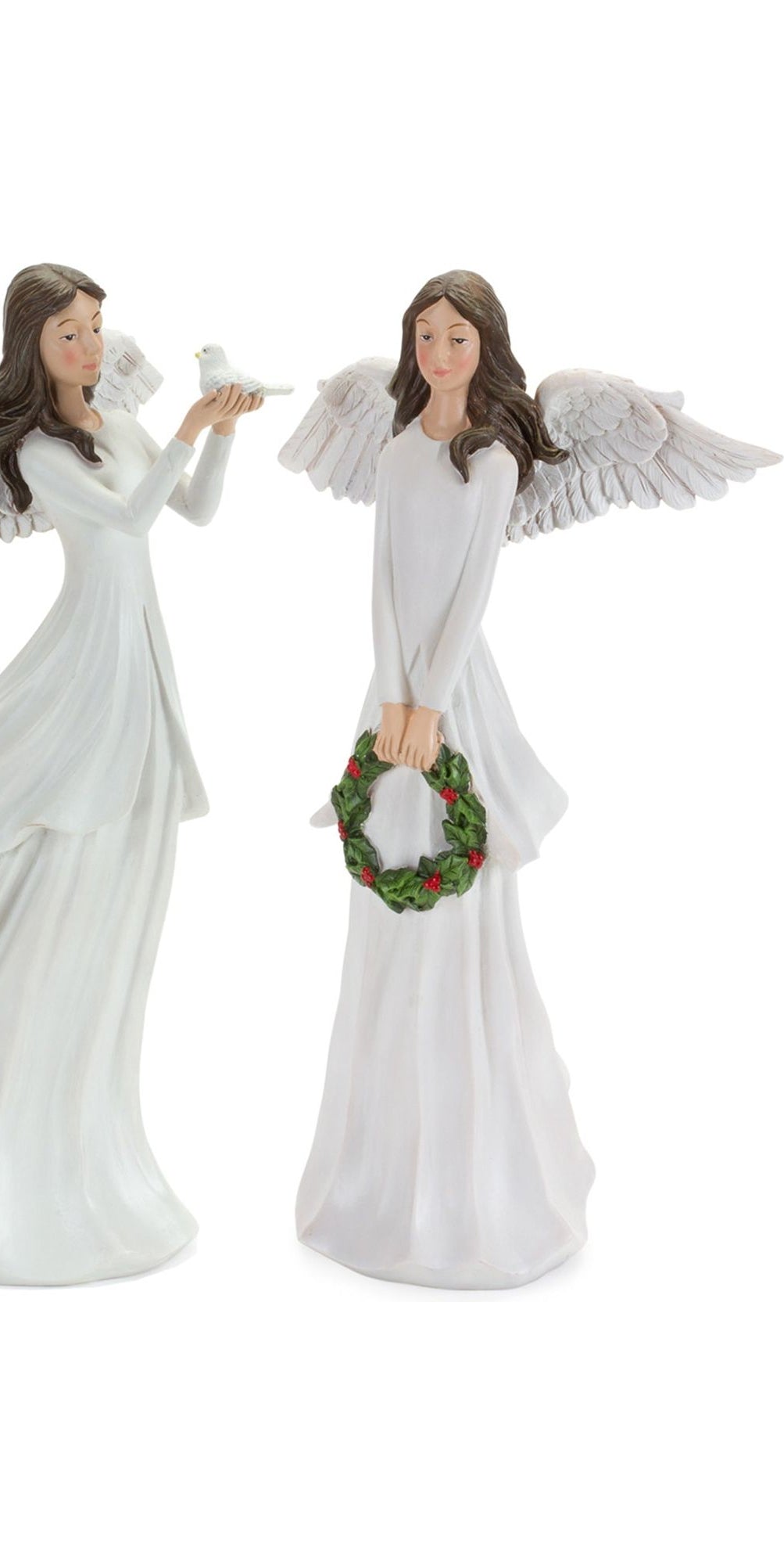 Angel Holiday Figurine: White (Set of 2) - Michelle's aDOORable Creations - Seasonal & Holiday Decorations