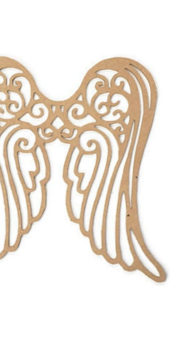 Angel Wings Wood Cutout - Unfinished Wood - Michelle's aDOORable Creations - Signature Signs