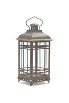 Antique Grey Metal and Glass Lanterns (Set of 3) - Michelle's aDOORable Creations - Lantern