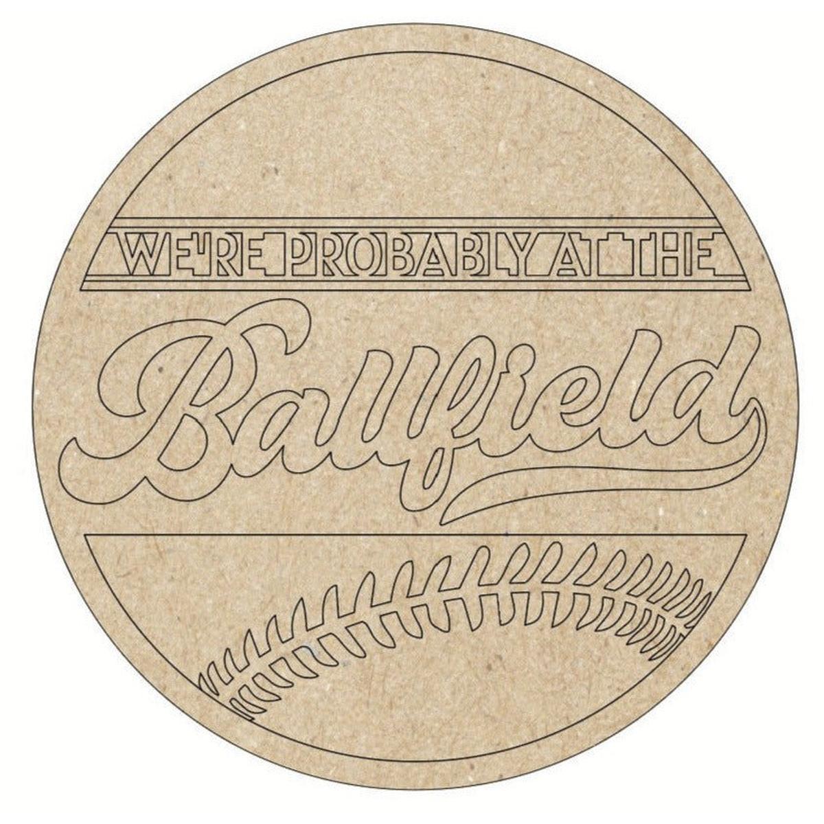 Shop For Baseball Field Unfinished Wood Blank Door Hanger at Michelle's aDOORable Creations