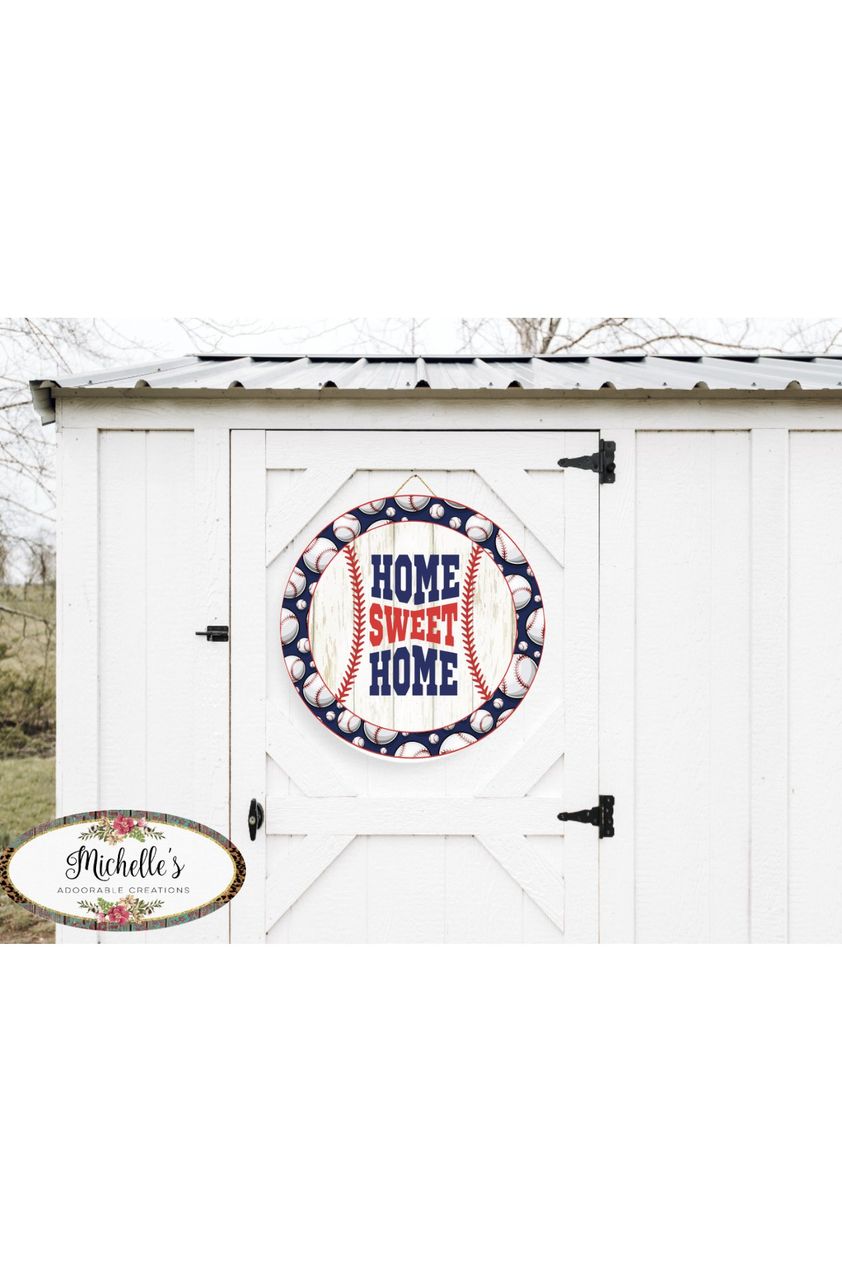 Shop For Baseball Home Sweet Home Sign - Wreath Enhancement