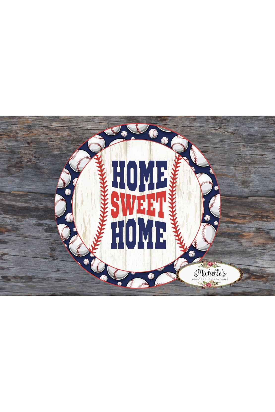 Shop For Baseball Home Sweet Home Sign - Wreath Enhancement
