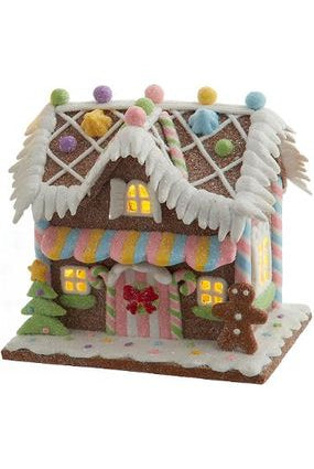 Shop For Battery Operated Light Up Lollipop House & Bubble Gum Factory Ornaments JEL1417