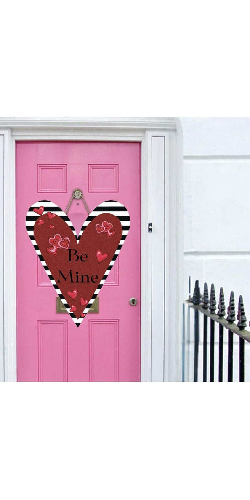 Be Mine Heart Valentine Day Door Hanger - Michelle's aDOORable Creations - Signature Signs