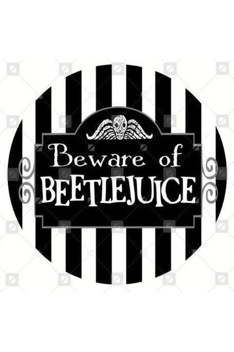 Shop For Beware of Beetle Juice Halloween Sign - Wreath Enhancement