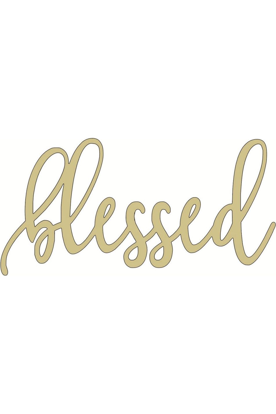 Shop For Blessed Script Word Wood Cutout - Unfinished Wood