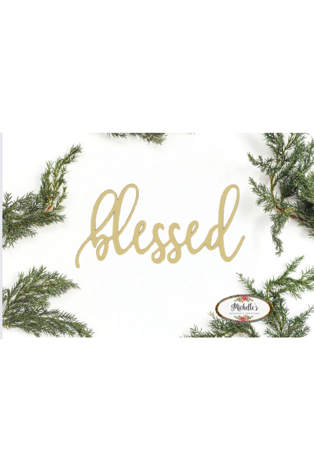 Shop For Blessed Script Word Wood Cutout - Unfinished Wood