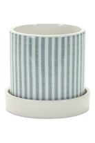 Blue and White Chicken and Striped Planter (Set of 2) - Michelle's aDOORable Creations - Containers
