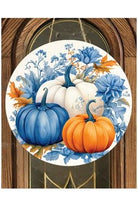 Shop For Blue Pumpkin Fall Foliage Sign - Wreath Accent Sign