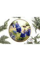 Bluebonnets Bumble Bee Round Sign - Wreath Enhancement - Michelle's aDOORable Creations - Signature Signs