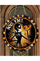 Boo Yall Skeleton Halloween Sign - Wreath Enhancement - Michelle's aDOORable Creations - Signature Signs