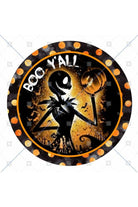 Boo Yall Skeleton Halloween Sign - Wreath Enhancement - Michelle's aDOORable Creations - Signature Signs