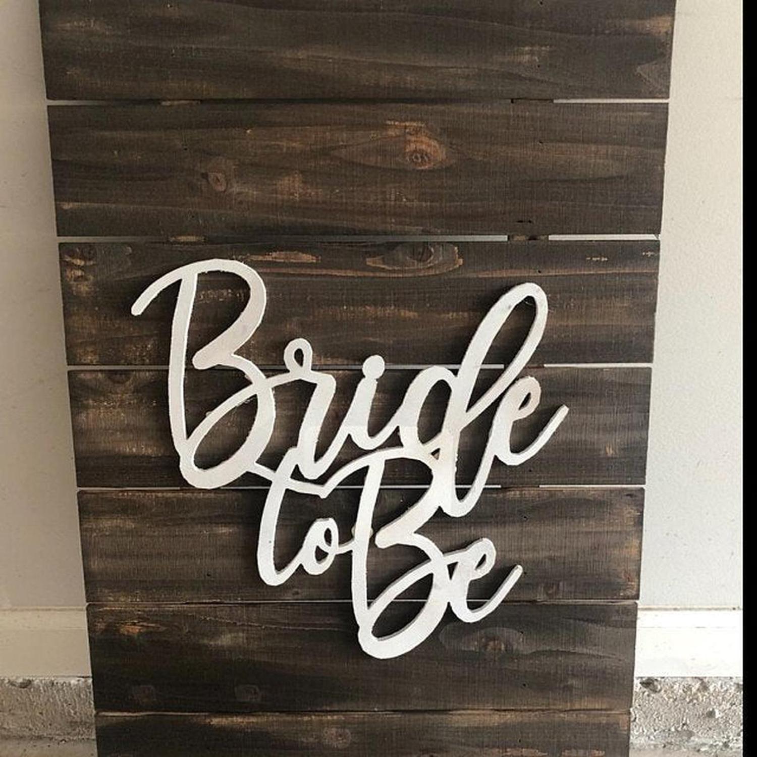 Shop For Bride To Be Script Word Wood Cutout - Unfinished Wood at Michelle's aDOORable Creations