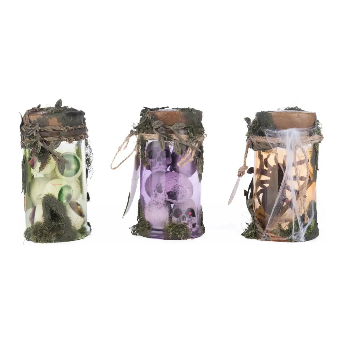 Shop For Broomstick Acres Potion Jars Assortment of 3 at Michelle's aDOORable Creations